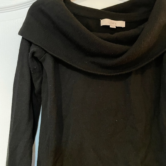 Off the shoulder black knit sweater - Picture 2 of 2